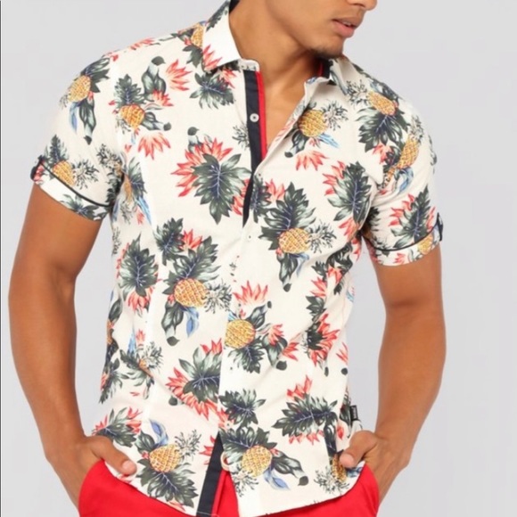 Fashion Nova Other - Fashion Nova Men tropical short sleeve button up